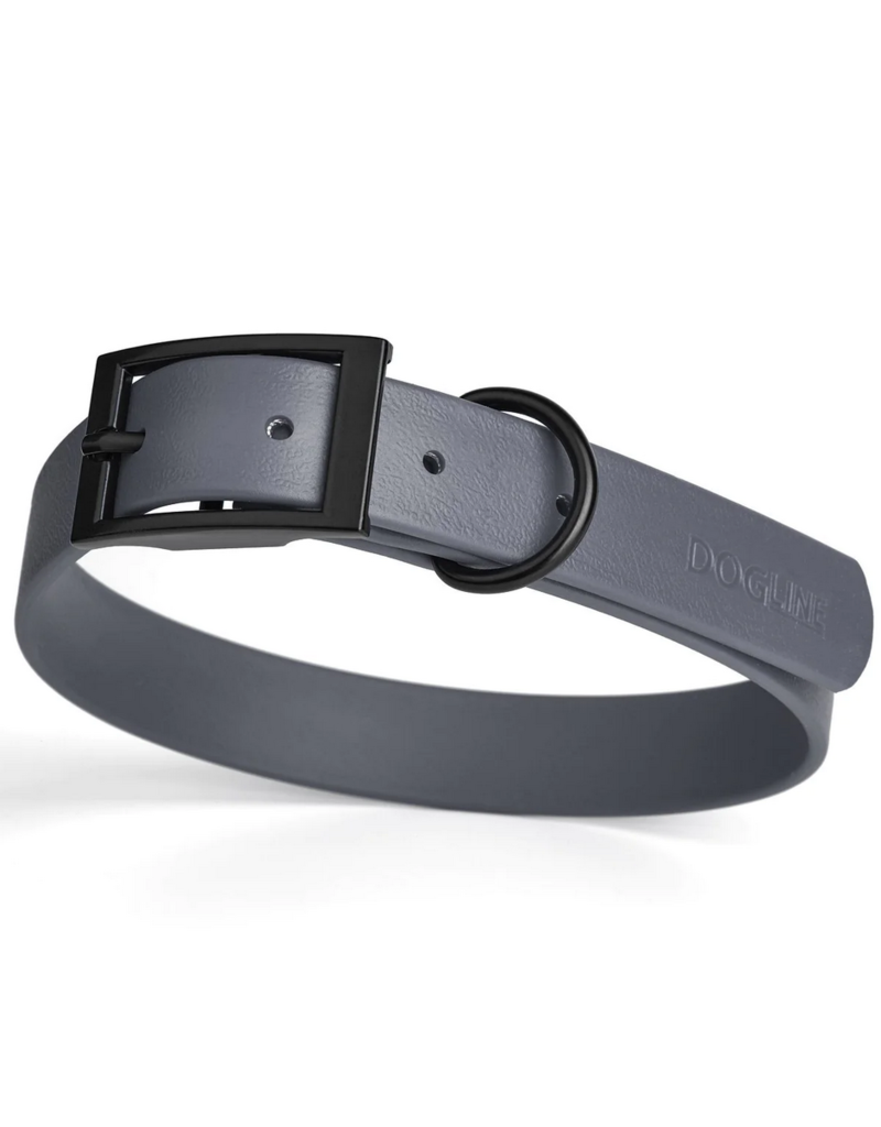 Dogline Dogline Biothane Waterproof Collar 1.5" | 24"-28" Grey