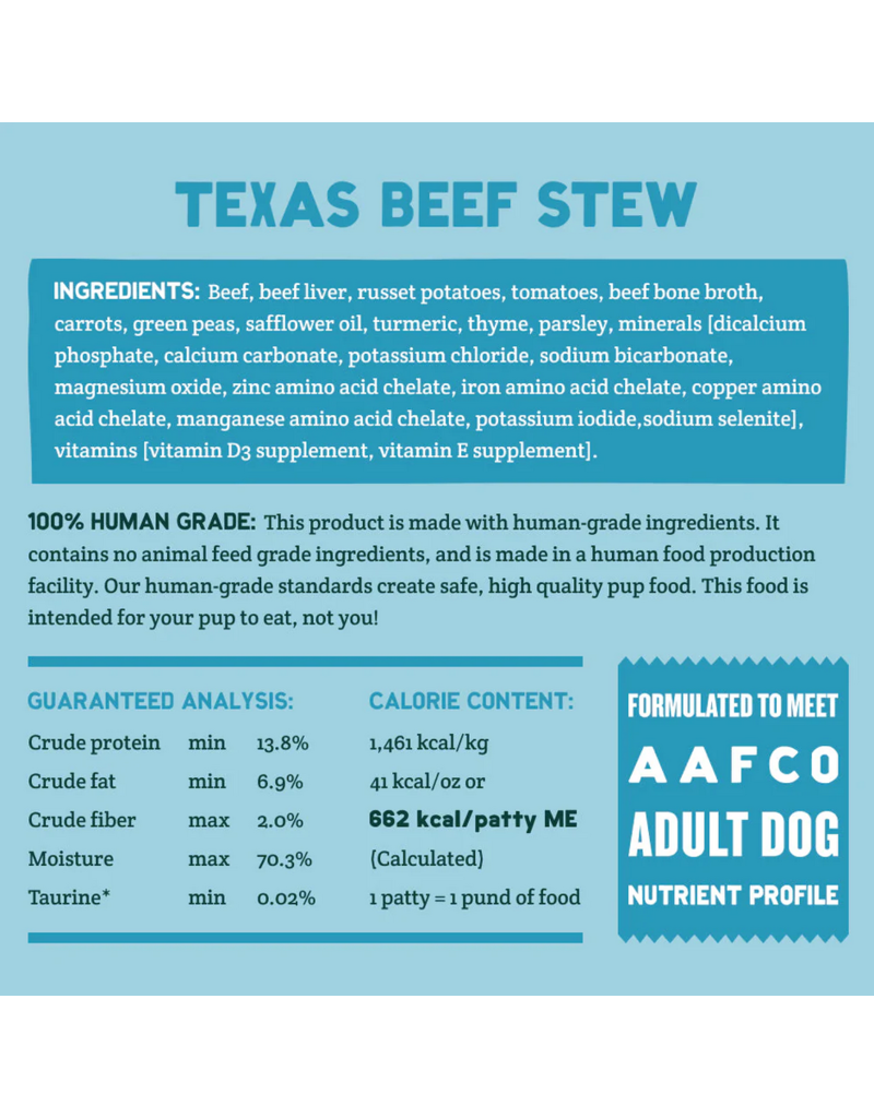 A Pup Above A Pup Above Gently Cooked | Texas Beef Stew Recipe 7 lb (*Frozen Products for Local Delivery or In-Store Pickup Only. *)