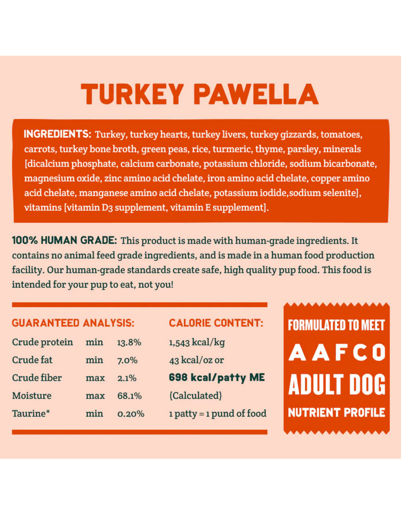 A Pup Above A Pup Above Gently Cooked | Turkey Pawella Recipe 3 lb (*Frozen Products for Local Delivery or In-Store Pickup Only. *)