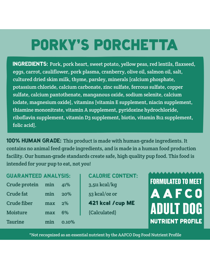 A Pup Above A Pup Above GF Whole Food Cubies |  Porky's Porchetta 2 lb