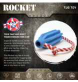 SodaPup SodaPup Enrichment Toys | Rocket Pop w/ Rope Blue Large