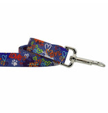 2 Hounds Design 2 Hounds Design Earthstyle | Keystone 6' Leash 1", Love Graffiti Blue