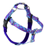 2 Hounds Design 2 Hounds Design Earthstyle | Medium 1" Freedom Harness & Leash - Twilight Glow Blue Plaid