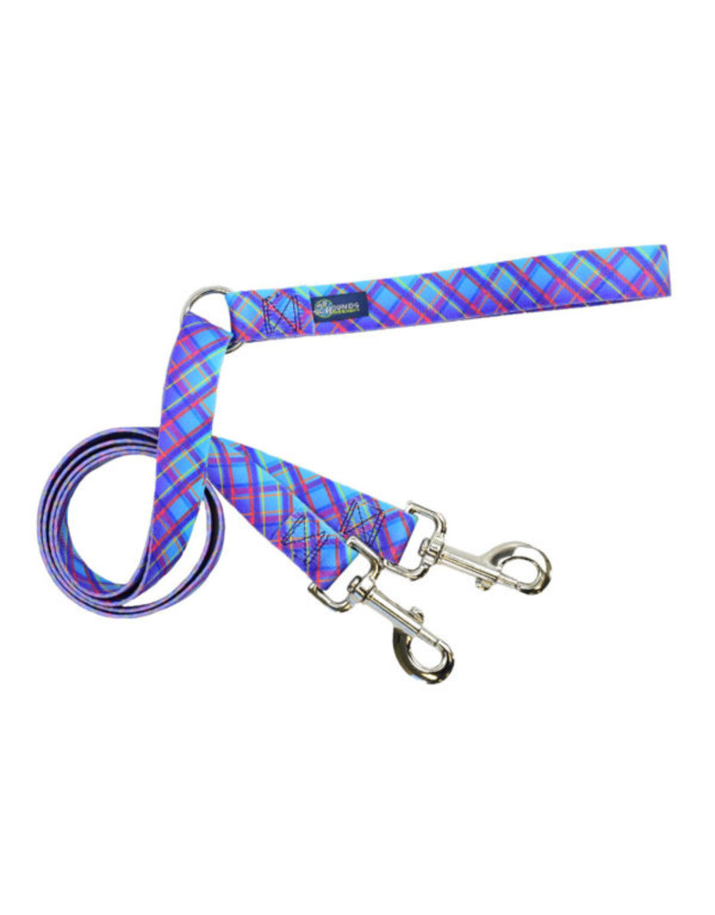 2 Hounds Design 2 Hounds Design Earthstyle | Large 1" Freedom Harness & Leash - Twilight Glow Blue Plaid