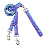 2 Hounds Design 2 Hounds Design Earthstyle | Large 1" Freedom Harness & Leash - Twilight Glow Blue Plaid