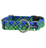 2 Hounds Design 2 Hounds Design Earthstyle | Keystone 5/8" Small Collar Side Release, Electric Glow Green Plaid