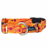 2 Hounds Design 2 Hounds Design Earthstyle | Keystone 5/8" Small Collar Side Release, Orange Paisley