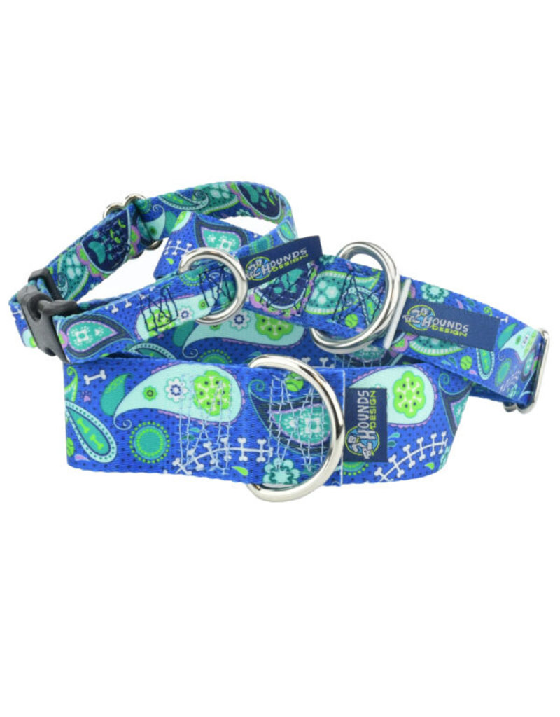 2 Hounds Design 2 Hounds Design Earthstyle | Keystone 5/8" Small Collar Side Release, Paw Paisley