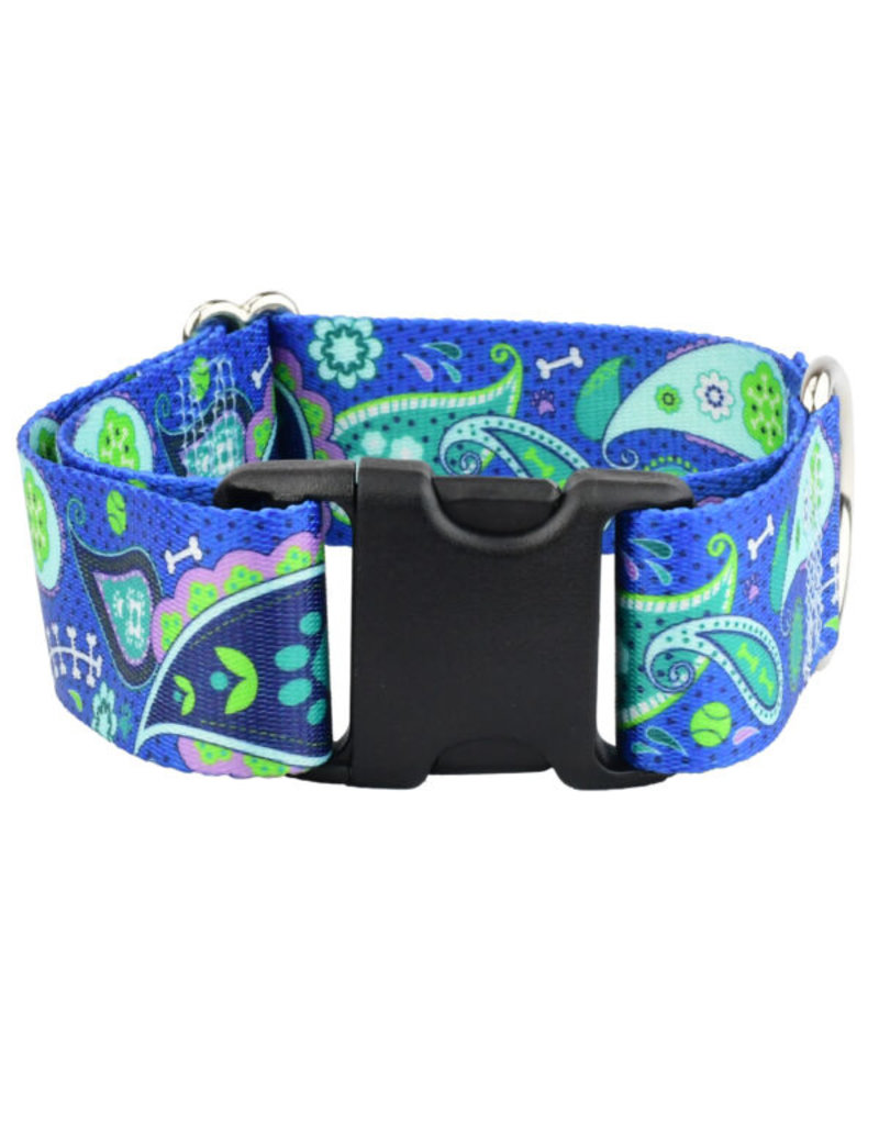 2 Hounds Design 2 Hounds Design Earthstyle | Keystone 5/8" Small Collar Side Release, Paw Paisley