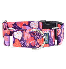 2 Hounds Design 2 Hounds Design Earthstyle | Keystone 5/8" Small Collar Side Release, Wild Hearts