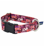 2 Hounds Design 2 Hounds Design Earthstyle | Keystone 1" XLarge Collar Side Release, Love Graffiti Red