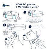 2 Hounds Design 2 Hounds Design Earthstyle | Keystone 1" XLarge Collar Side Release, Paw Paisley