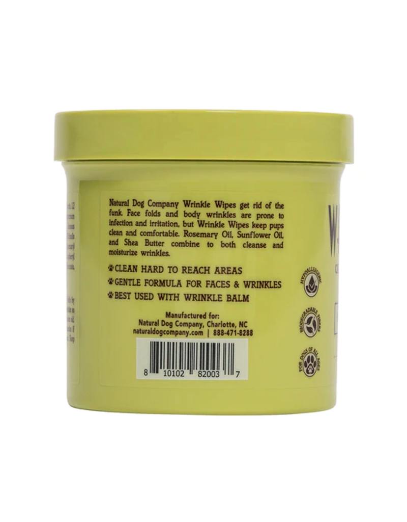 Natural Dog Company DISC/M Natural Dog Company | Wrinkle Wipes 50 Ct