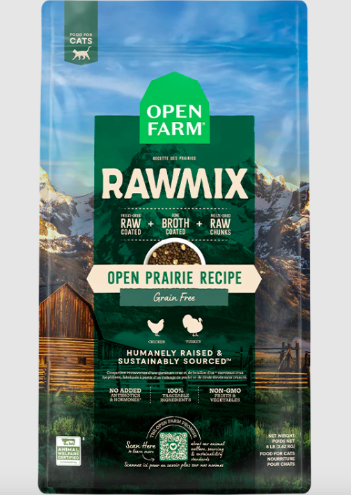 Open Farm Raw Mix Cat Kibble Open Prairie 8 lb The Pet Beastro