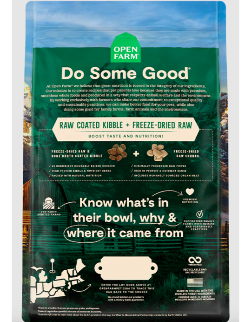 Open Farm Open Farm Ancient Raw Mix Dog Kibble | Open Prairie 20 lb