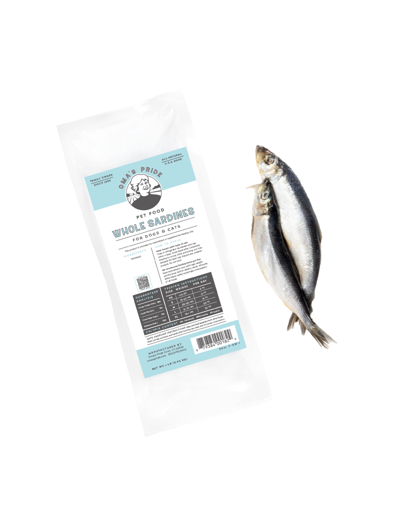 Oma's Pride Oma's Pride Raw Frozen Food |  Whole Sardines 1 lb (*Frozen Products for Local Delivery or In-Store Pickup Only. *)