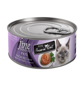 Fussie Cat Fussie Cat Fine Dining Cans | Mackerel w Beef Pate 2.82 oz