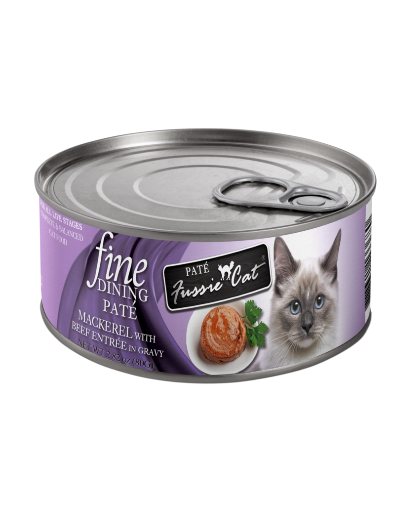 Fussie Cat DISC Fussie Cat Fine Dining Cans | Mackerel w Beef Pate 2.82 oz