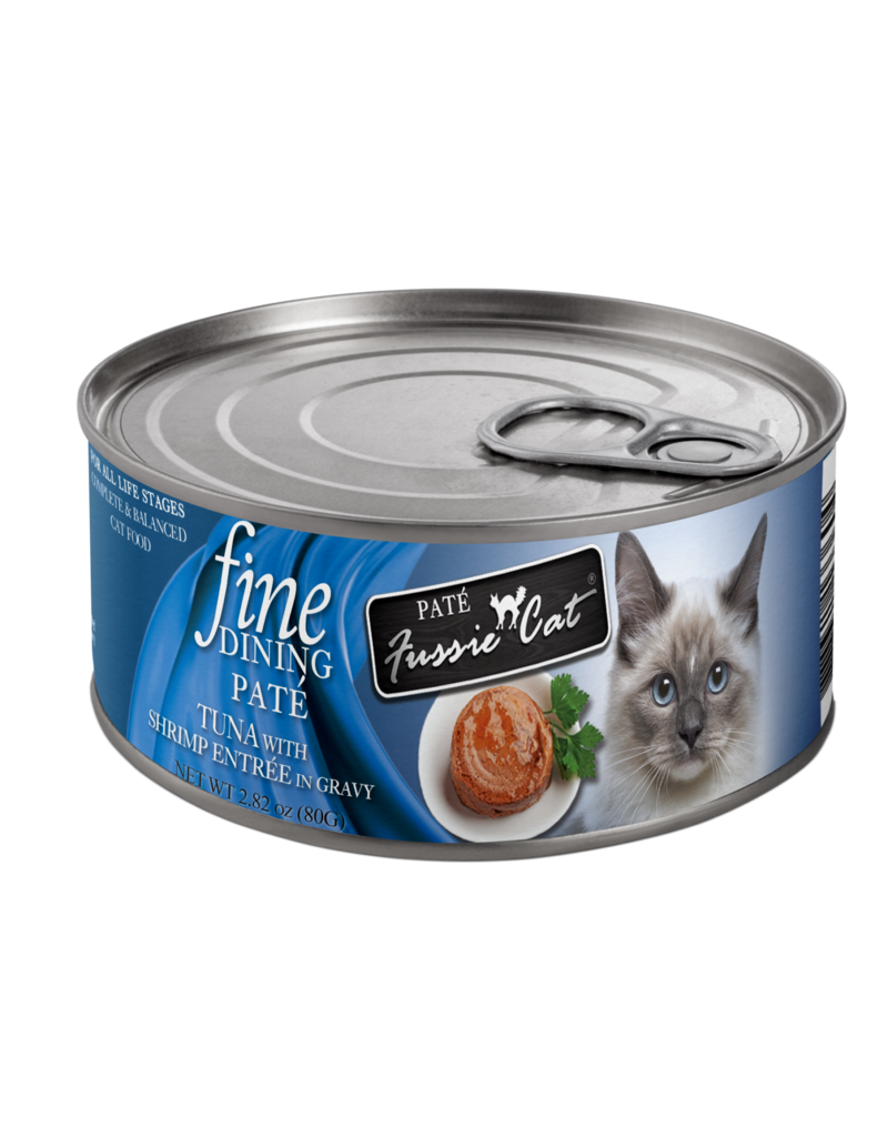 Fussie Cat Fussie Cat Fine Dining Cans | Tuna with Shrimp Pate 2.82 oz single