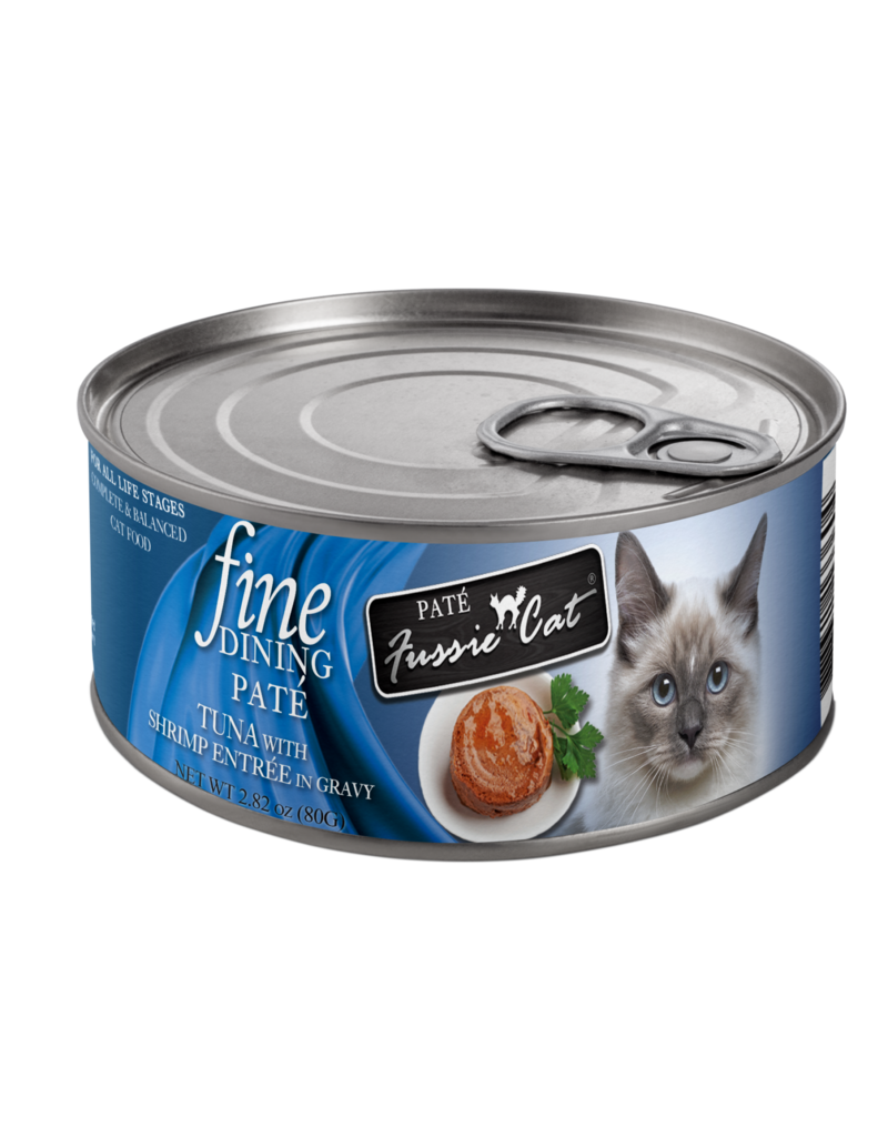 Fussie Cat Fussie Cat Fine Dining Cans | Tuna w Shrimp Pate 2.82 oz CASE