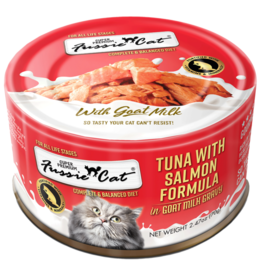 Fussie Cat Fussie Cat in Goat Milk Gravy | Premium Tuna with Salmon 2.47 oz CASE