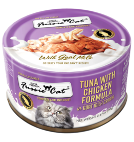 Fussie Cat Fussie Cat in Goat Milk Gravy | Premium Tuna with Chicken 2.47 oz CASE