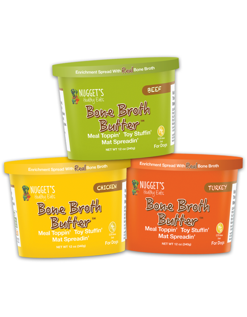 Nugget's Healthy Eats Nugget's Healthy Eats Frozen Bone Broth Butter | Beef 12 oz (*Frozen Products for Local Delivery or In-Store Pickup Only. *)