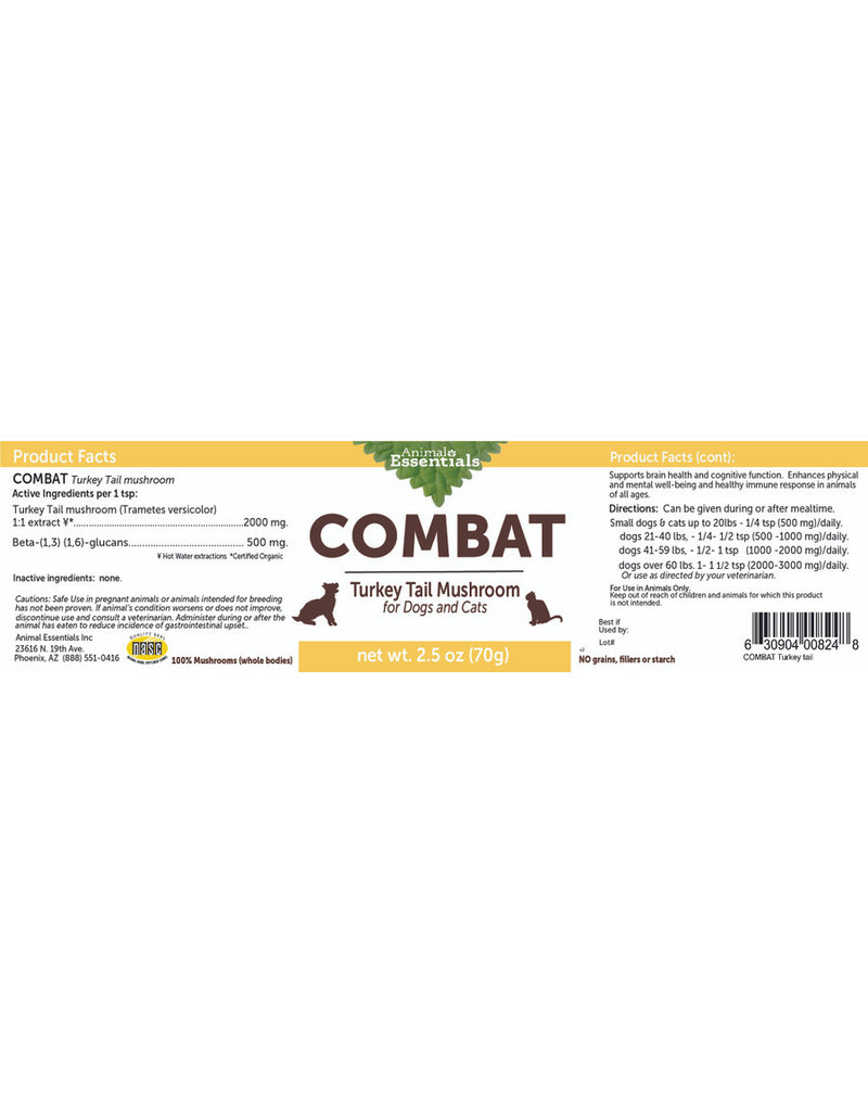 Animal Essentials Animal Essentials Supplements | COMBAT Turkey Tail Powder 70 g (2.5 oz)