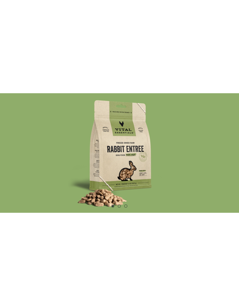 Vital Essentials Vital Essentials Freeze Dried Dog Food | Rabbit Entree Mini Nibs 14 oz