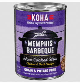 Koha Koha Canned Dog Food Memphis Barbeque 12.7 oz CASE