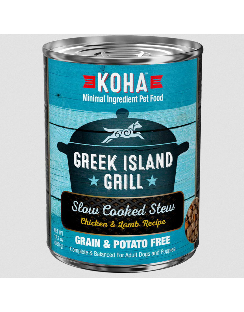 Koha Koha Canned Dog Food Greek Island Grill 12.7 oz CASE