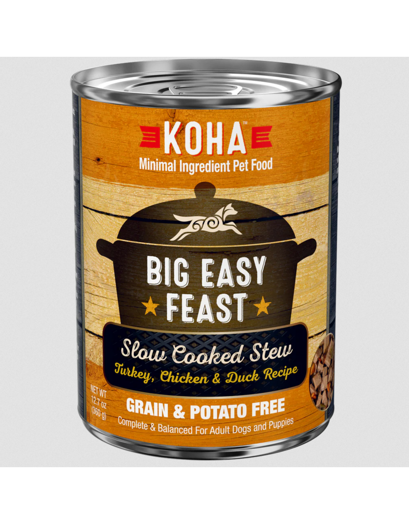 Koha Koha Canned Dog Food Big Easy Feast 12.7 oz CASE