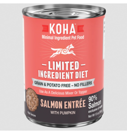 Koha Koha Canned Dog Food Salmon Entree 13 oz CASE