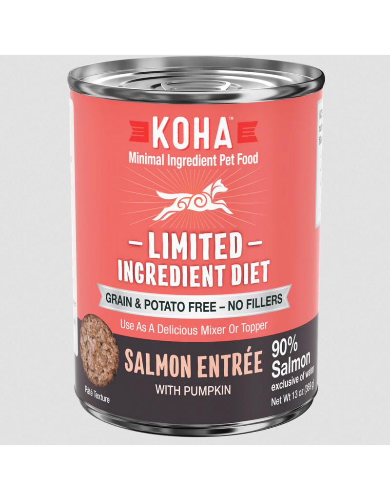 Koha Koha Canned Dog Food Salmon Entree 13 oz CASE