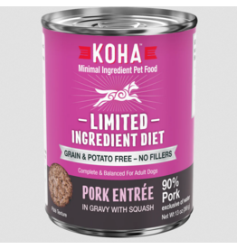 Koha Koha Canned Dog Food | Pork Entree 13 oz single