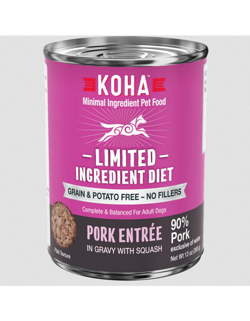 Koha Koha Canned Dog Food | Pork Entree 13 oz single