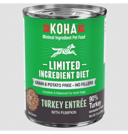 Koha Koha Canned Dog Food | Turkey Entree 13 oz single