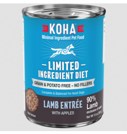 Koha Koha Canned Dog Food Lamb Entree 13 oz CASE