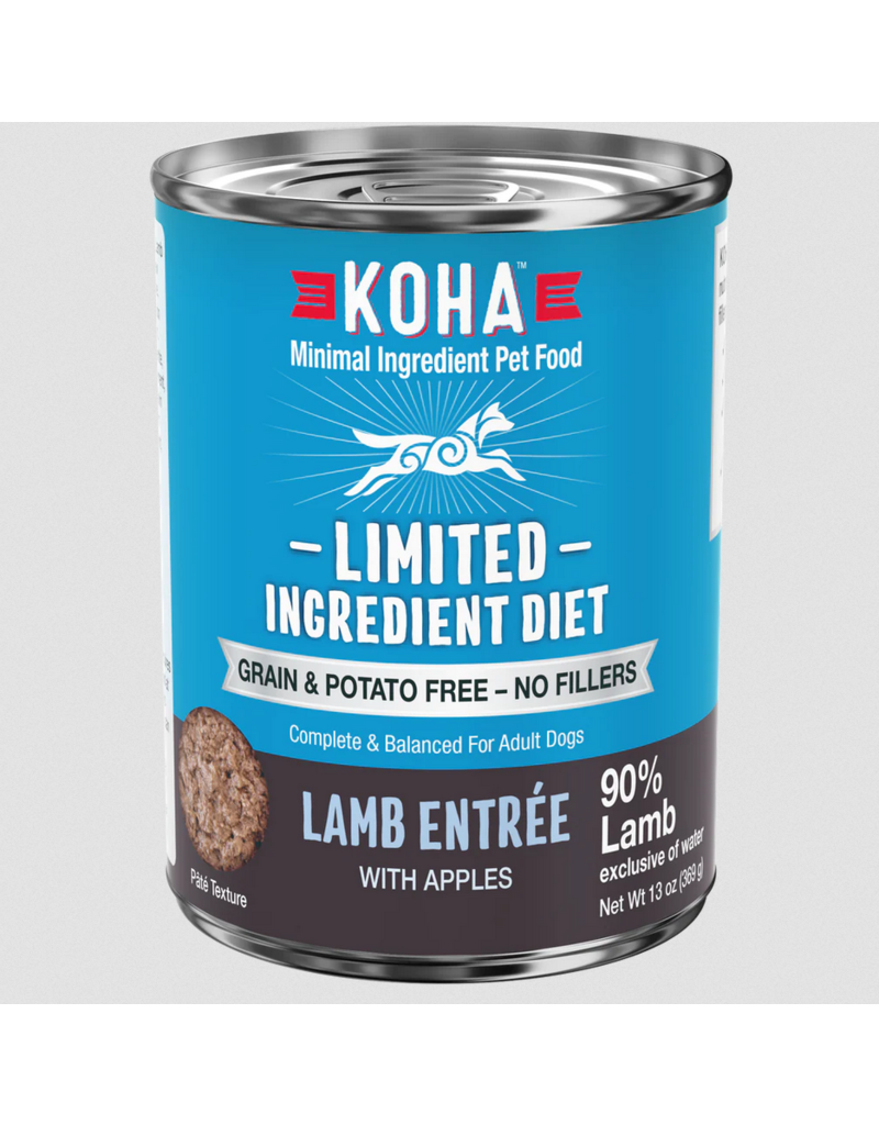 Koha Koha Canned Dog Food Lamb Entree 13 oz CASE