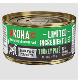 Koha Koha Canned Cat Food | Turkey Pate 3 oz CASE