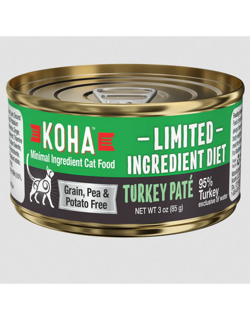 Koha Koha Canned Cat Food | Turkey Pate 3 oz CASE