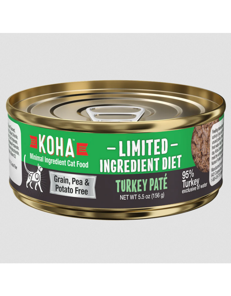 Koha Koha Canned Cat Food | Turkey Pate 5.5 oz CASE