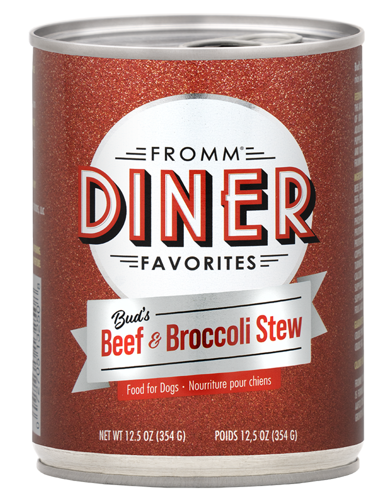 Fromm Fromm Diner Dog Food Can | Bud's Beef & Broccoli Stew 12.5 oz single