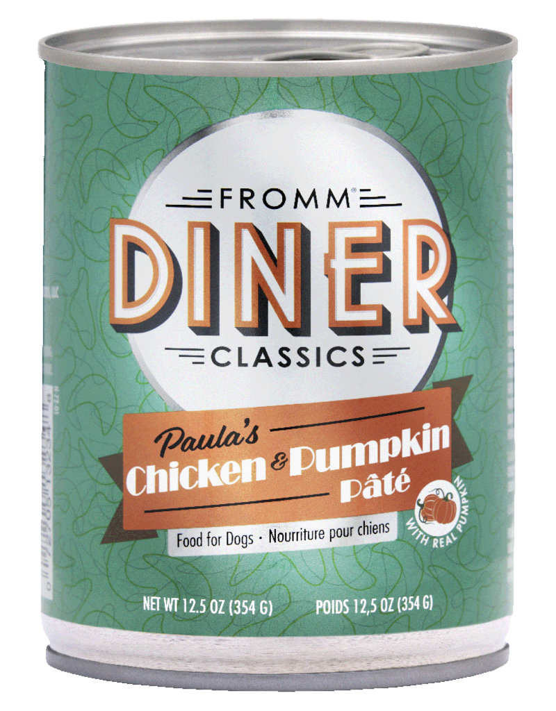 Fromm Fromm Diner Dog Food Can | Chicken & Pumpkin Pate 12.5 oz CASE
