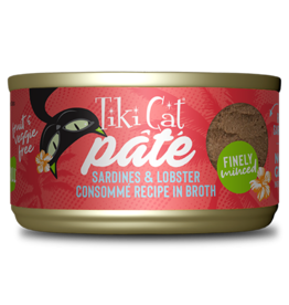 Tiki Cat Tiki Cat Canned Cat Food | Sardine in Lobster Consomme Pate 2.8 oz CASE