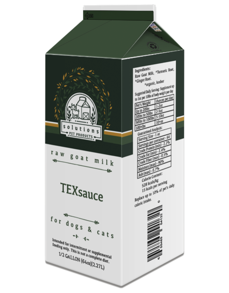 Solutions Pet Products Solutions Pet Products | TEXSauce Goat Milk 64 oz CASE (*Frozen Products for Local Delivery or In-Store Pickup Only. *)