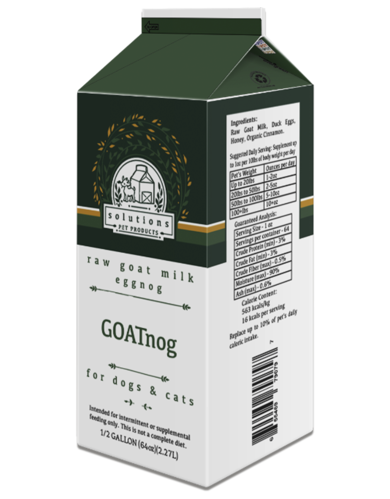 Solutions Pet Products Solutions Pet Products | GOATnog Eggnog Goat Milk 64 oz CASE (*Frozen Products for Local Delivery or In-Store Pickup Only. *)