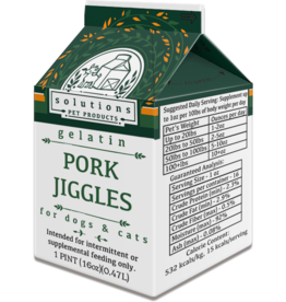 Solutions Pet Products Solutions Pet Products | Pork Jiggles Gelatin 16 oz CASE (*Frozen Products for Local Delivery or In-Store Pickup Only. *)