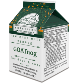 Solutions Pet Products Solutions Pet Products | GOATNog Eggnog Goat Milk 16 oz (*Frozen Products for Local Delivery or In-Store Pickup Only. *)