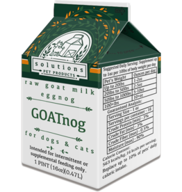 Solutions Pet Products Solutions Pet Products | GOATNog Eggnog Goat Milk 16 oz CASE (*Frozen Products for Local Delivery or In-Store Pickup Only. *)